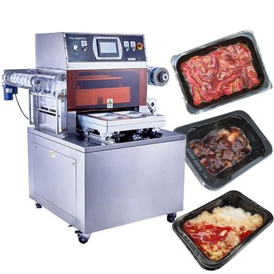 calidad  cooked food skin vacuum packing machine ready meal vacuum tray sealer ready meal vacuum sealing machine fábrica