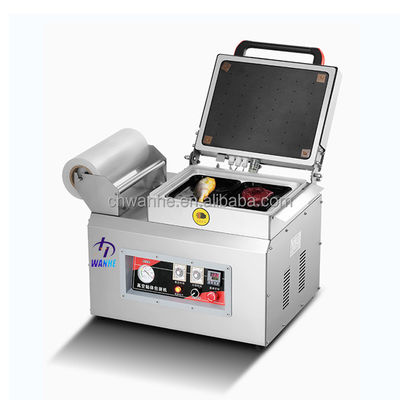 calidad  DZ-350 Food Vacuum Skin Packaging Machine Steak Pork Vegetable Food Tray Sealing Vacuum Sealer Machine fábrica