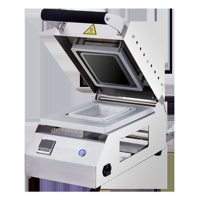 calidad  Food D Stainless Steel Food Meat Tray Sealer Meal Tray Sealing Machine Table Top Store Sealer fábrica
